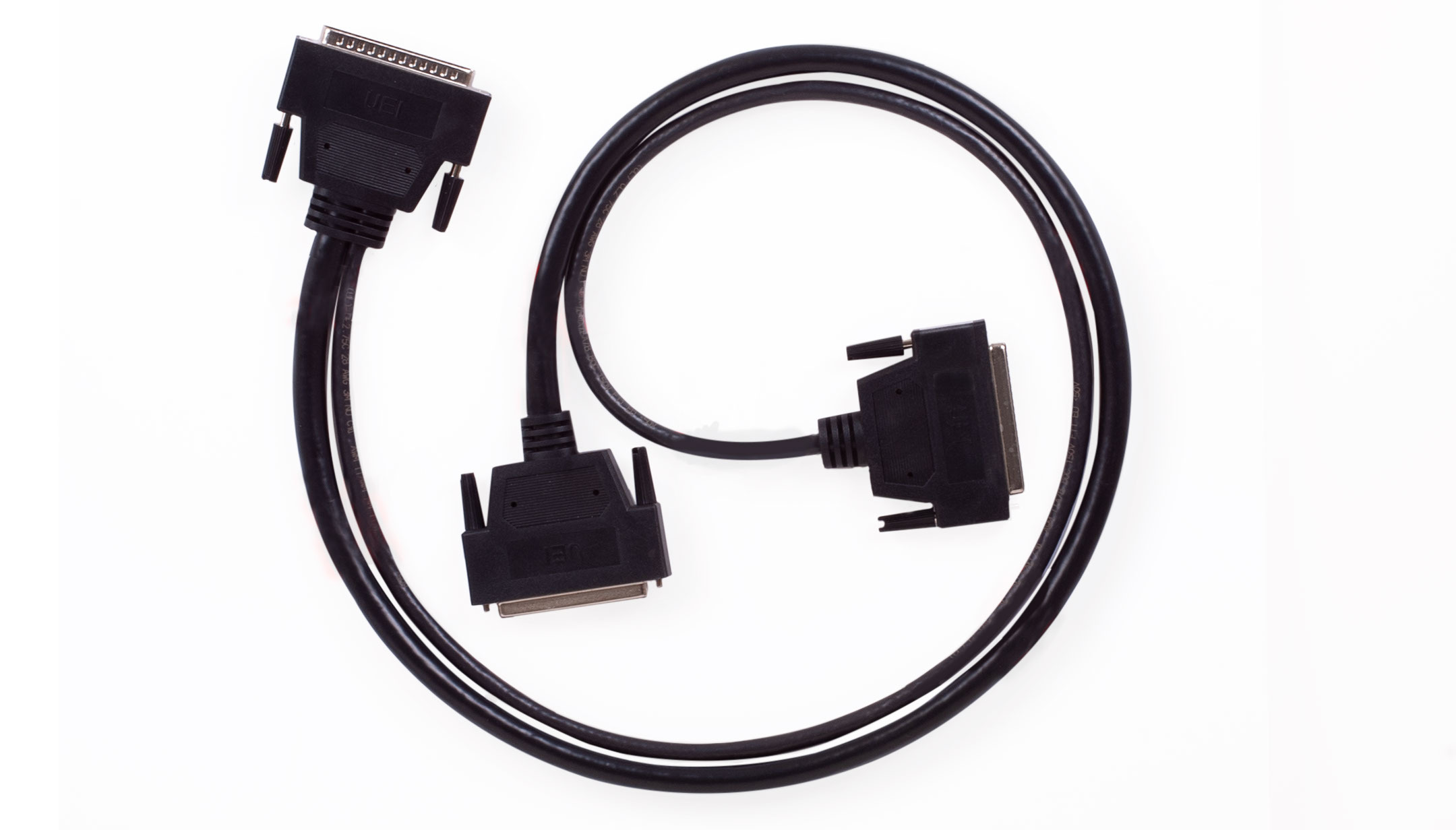 62-pin to 37/62 pin Cable Connects DNx-MF-101 I/O Board or UEI-PIO-1010 Interface to the DNA-STP-MF-101 Screw Terminal Board