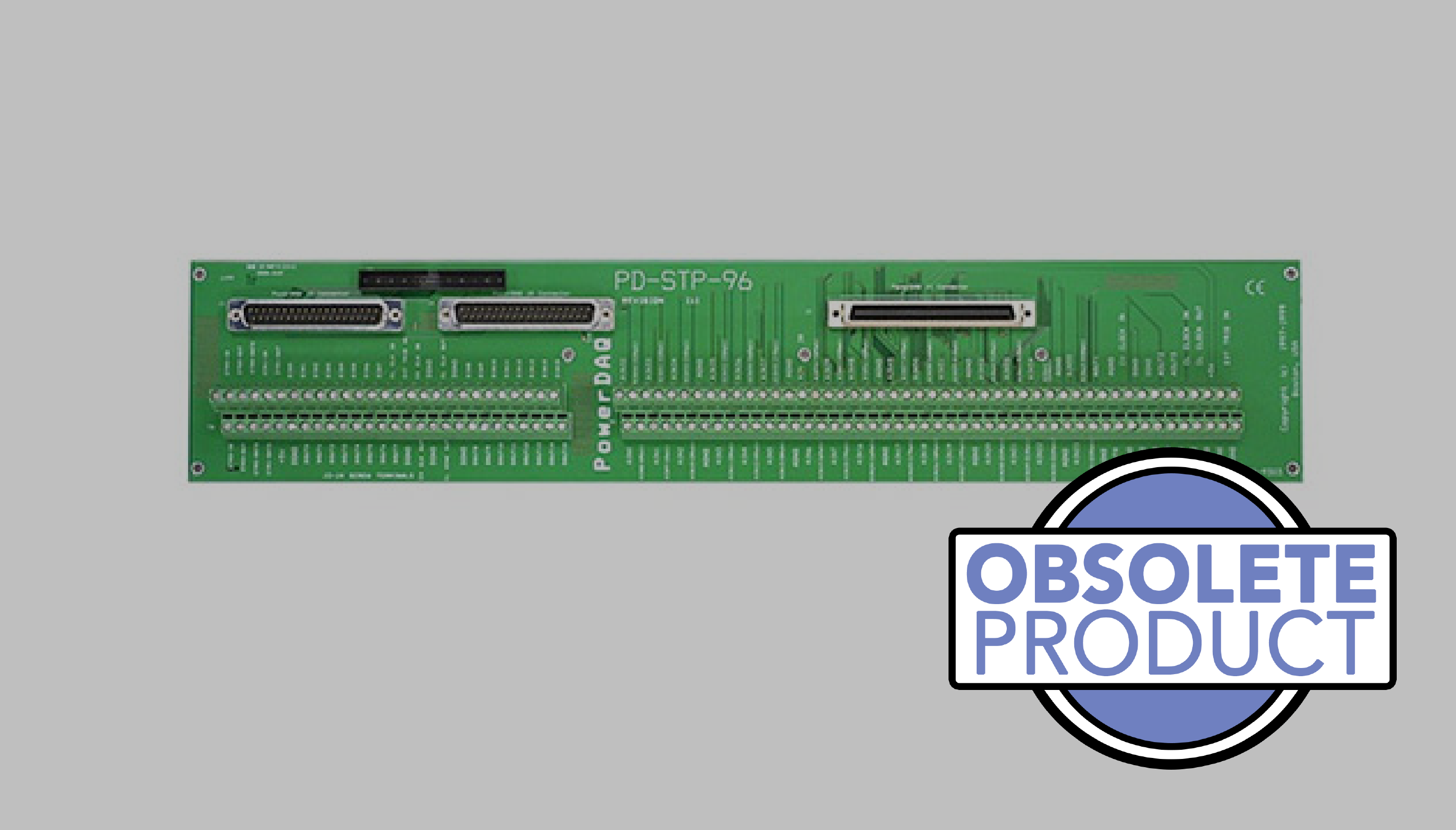 64-channel screw terminal panel with 37-pin, 80-pin and 96-pin connectors