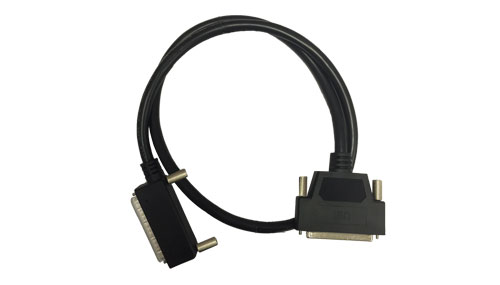 3ft, 37-way round shielded cable with one right angle connector