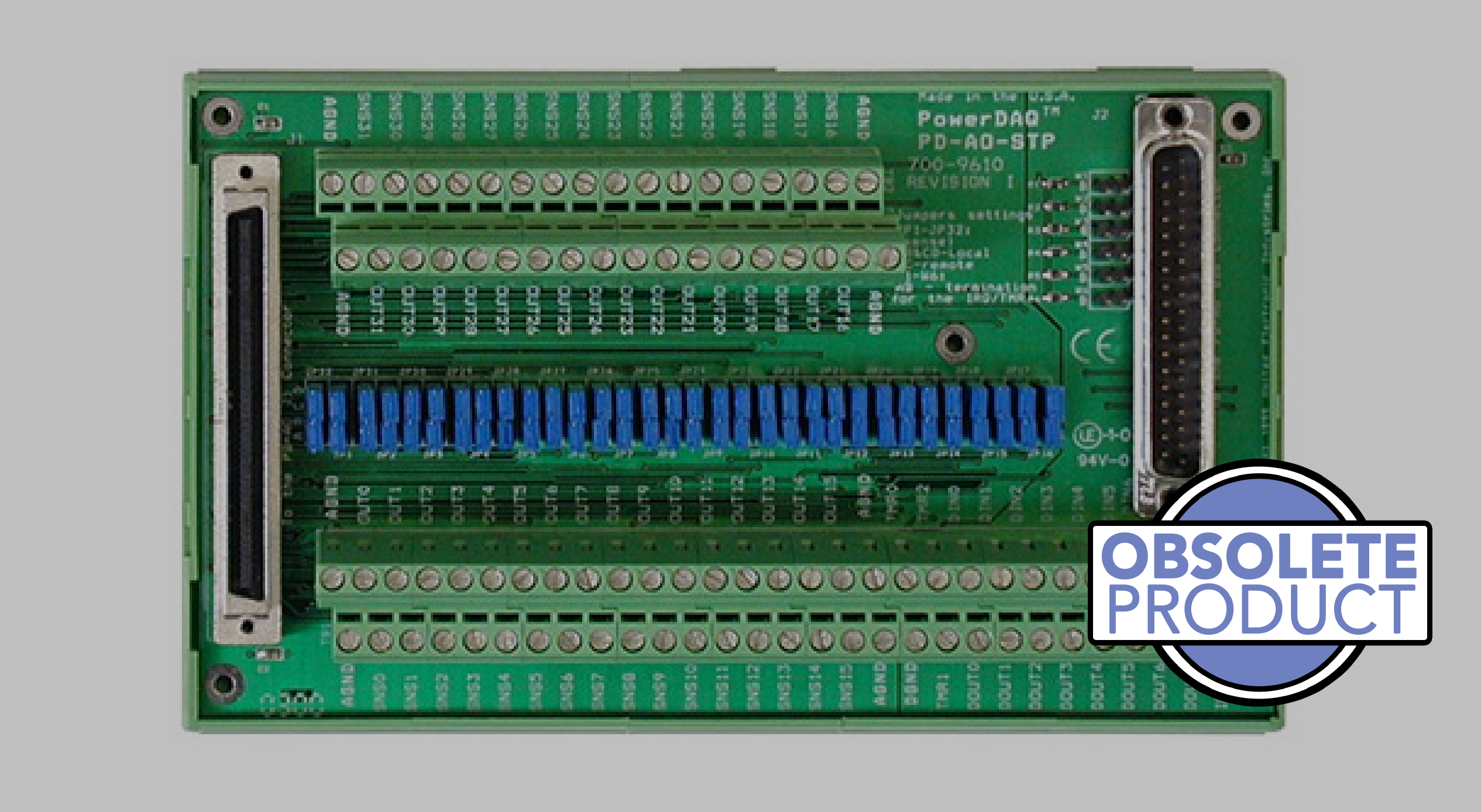 32-channel screw terminal panel