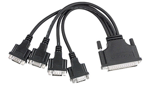 1ft, 37 pin to 4-port db9 connectors