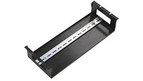 19" rackmount enclosure with DIN rail attached