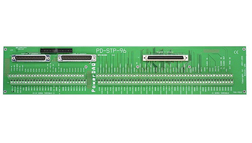64-channel screw terminal panel with 37-pin, 80-pin and 96-pin connectors