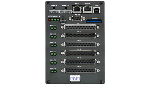 High performance data logger/recorder with 6 I/O slots, SD card reader, and easy-to-use Windows software interface