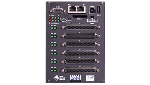 Flexible, GigE, industry standard, Modbus TCP-based data acquisition and control chassis with 6 I/O slots