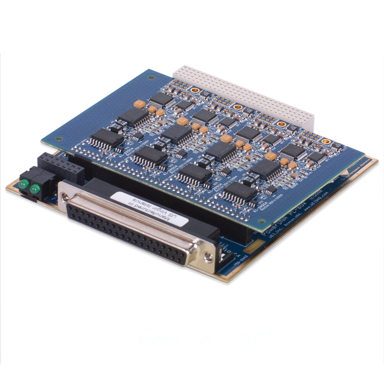 4-channel, 18-bit, 250 kS/s per channel, simultaneous sampling analog input, data acquisition board