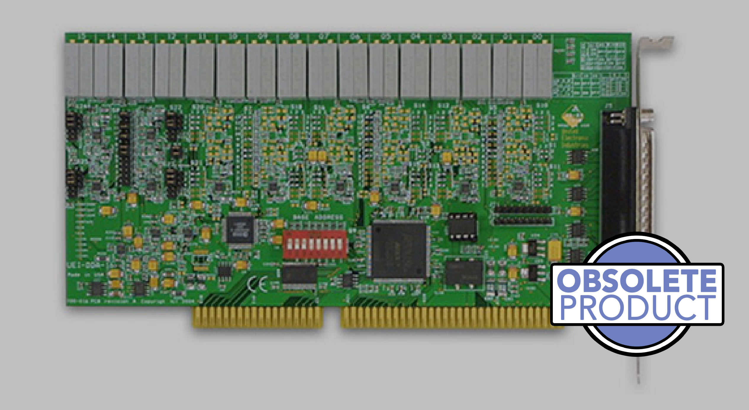 16-channel, 12-bit ISA analog output board (replaces Keithley's DDA-16)