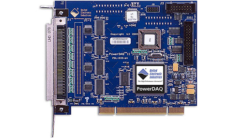 64-channel, 16-bit PCI digital I/O lab board with time sequencing